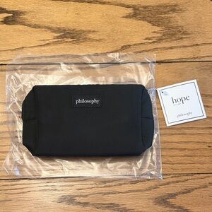 NWT - Philosophy Elegant Black makeup/cosmetic bag.